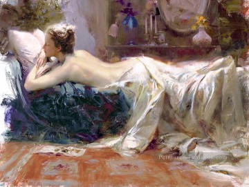 Impressionnisme œuvres - Rêves mystiques Pino Daeni belle dame femme